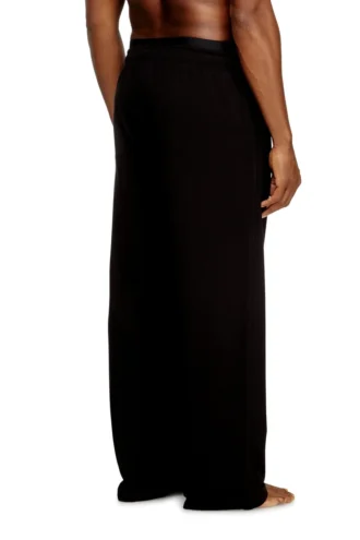 bradley-d-pop Lounge broek met logo op de tailleband van katoenen badstof