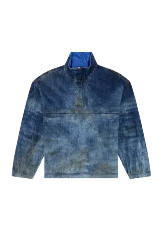 d-flow-fse Pulloverjasje in denim met vuile look