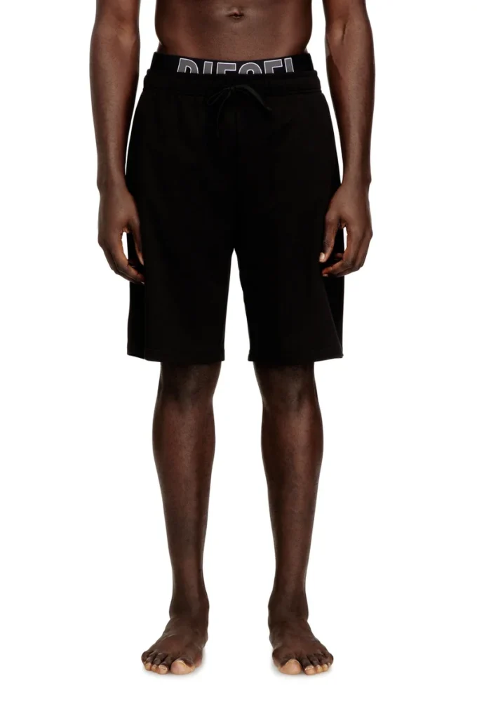 devin-d-pop Katoenen loungeshort met Diesel-logo
