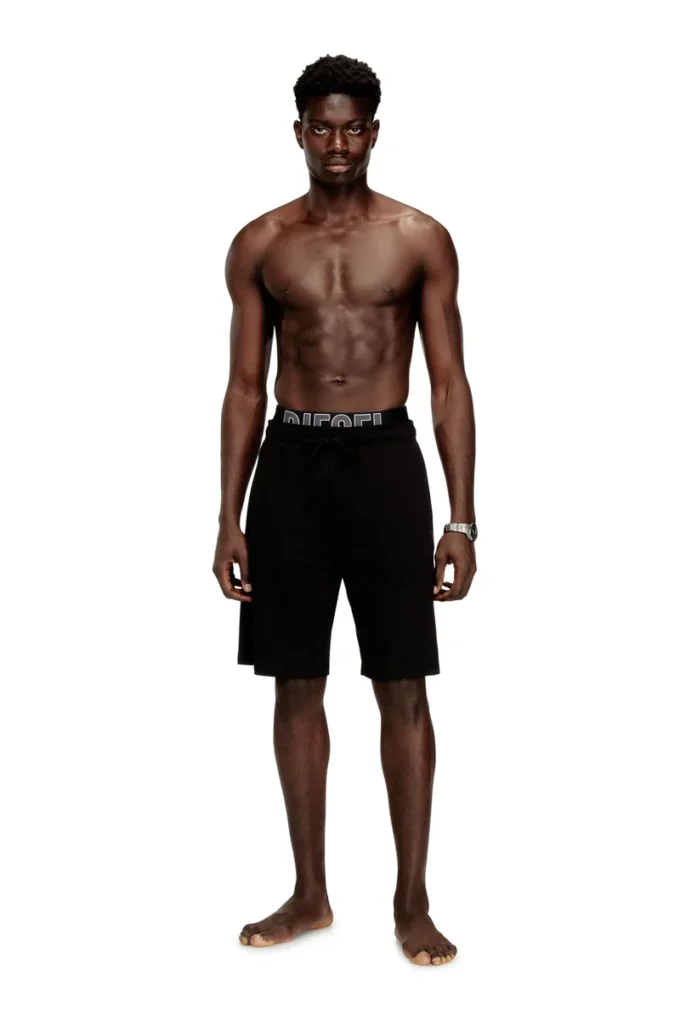 devin-d-pop Katoenen loungeshort met Diesel-logo