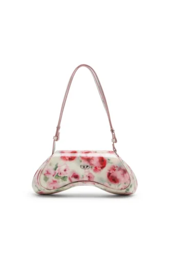 play crossbody Play-schoudertas van bedrukt glanzend PU