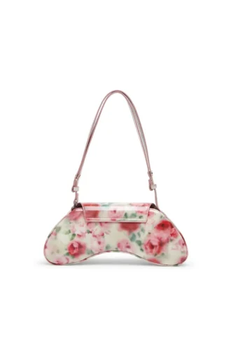 play crossbody Play-schoudertas van bedrukt glanzend PU