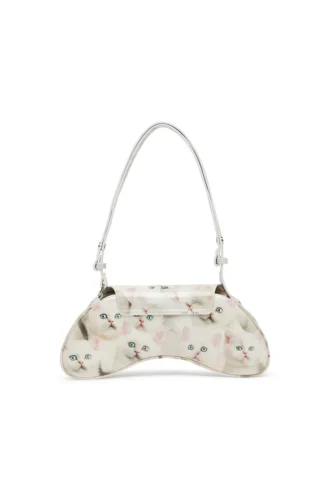 play crossbody Play-schoudertas van bedrukt glanzend PU