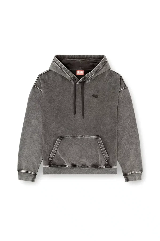 s-boxt-hood-den Hoodie met raw-cut patch op de rug