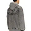 s-boxt-hood-den Hoodie met raw-cut patch op de rug