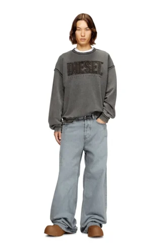 s-boxt-raw-v1 Katoenen sweatshirt met applicatielogo