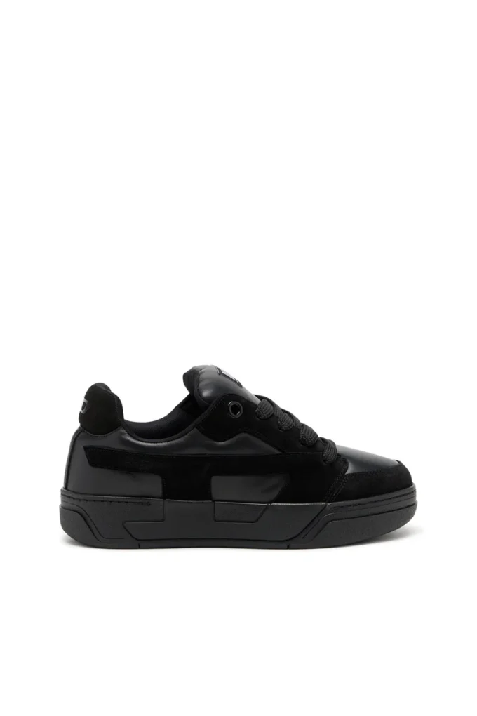s-d-ollie low D-Ollie-Monochrome sneakers van suède en leer