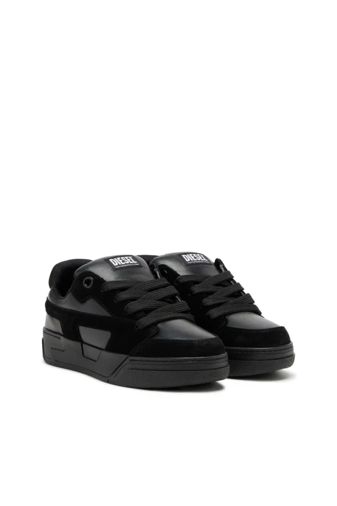 s-d-ollie low D-Ollie-Monochrome sneakers van suède en leer