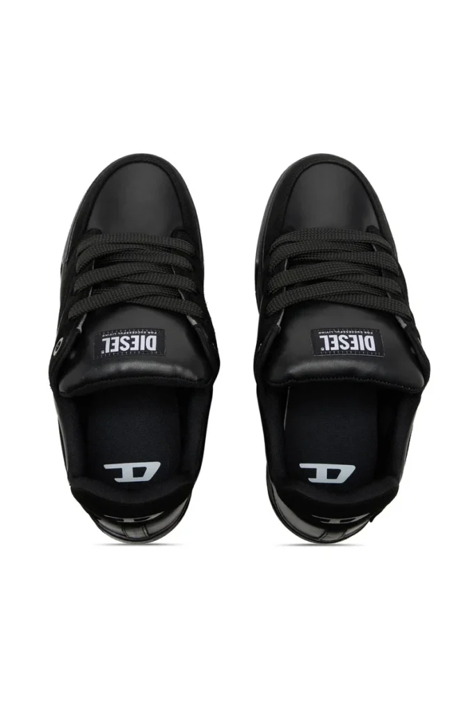 s-d-ollie low D-Ollie-Monochrome sneakers van suède en leer