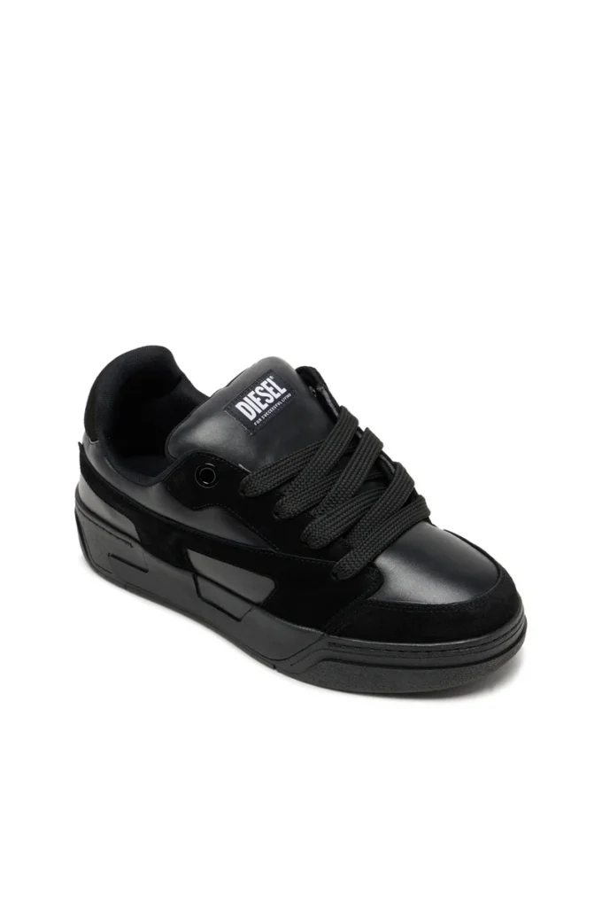 s-d-ollie low D-Ollie-Monochrome sneakers van suède en leer