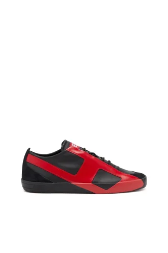 s-slante-d low S-Slante-D-Sneakers van suède en leer met D-logo