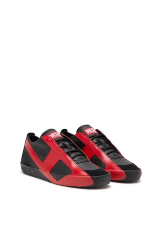 s-slante-d low S-Slante-D-Sneakers van suède en leer met D-logo