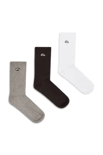 skm-d-oval 3-pack katoenen sokken met Oval D-borduursel