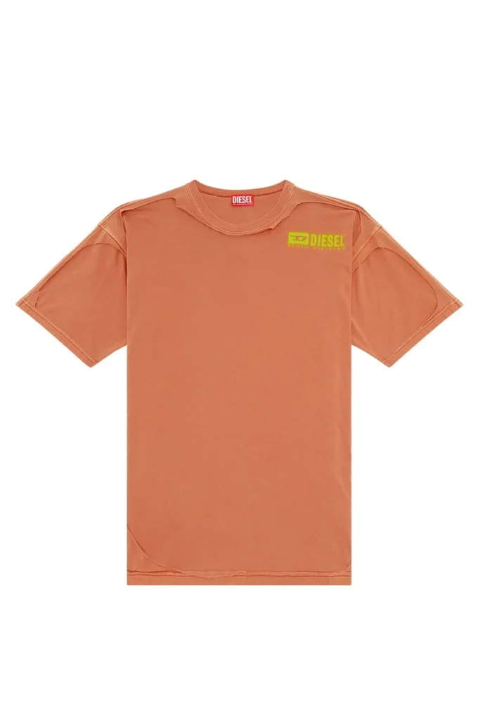 t-boxt-dbl T-shirt met destroyed peel-off effect