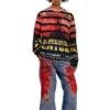 t-craneup-ls T-shirt met gestreepte filmprint