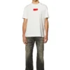 t-just-n4 T-shirt met logo-flockprint van biologisch katoen