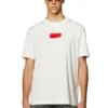 t-just-n4 T-shirt met logo-flockprint van biologisch katoen